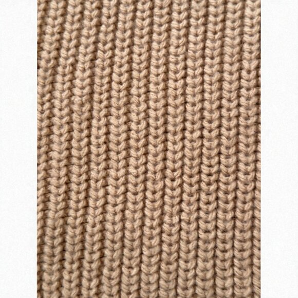 Beige Knit 2-Piece Matching Set – Top + Wide-Leg Pants – Size Small – Excellent - Picture 5 of 6